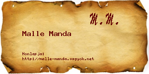 Malle Manda névjegykártya